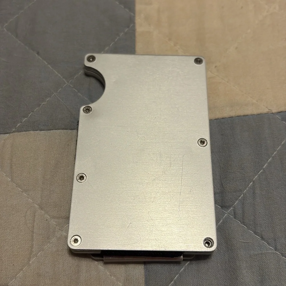 Sleek Silver Metal Wallet